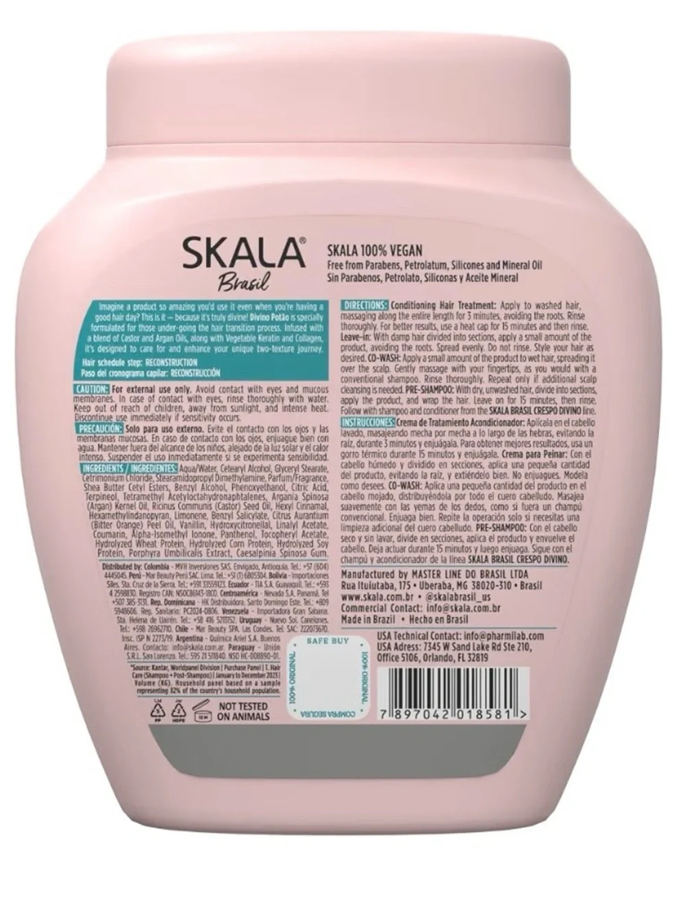 Divino Potão 2-in-1 Treatment Cream + Leave-In for Kids - Pink